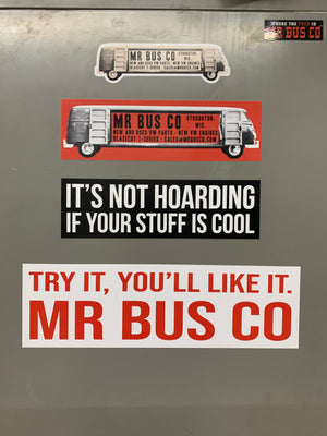 LONG BUS Mr Bus Co Bumper Sticker 3x10"
