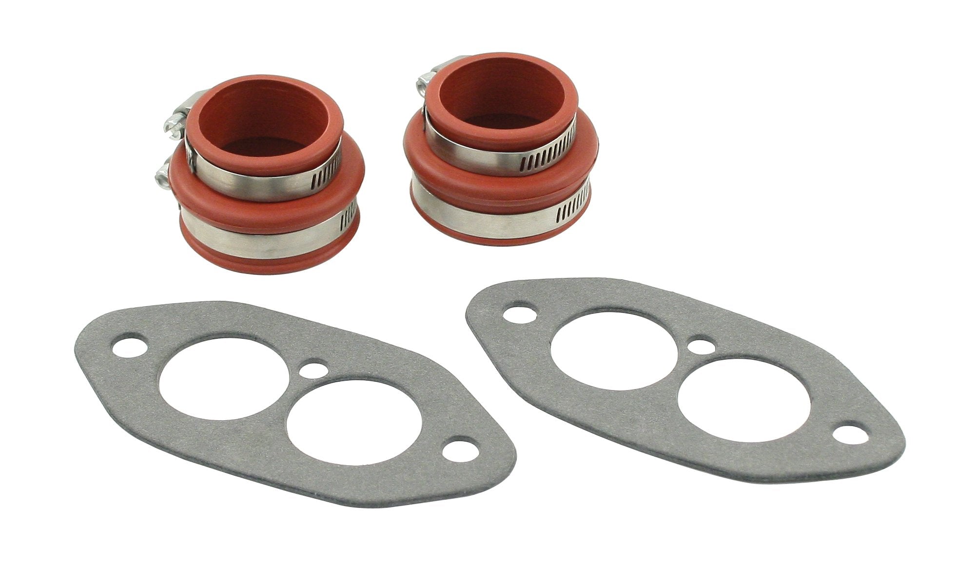 Dual Port Intake Install Kit Boots Clamps Gaskets RED