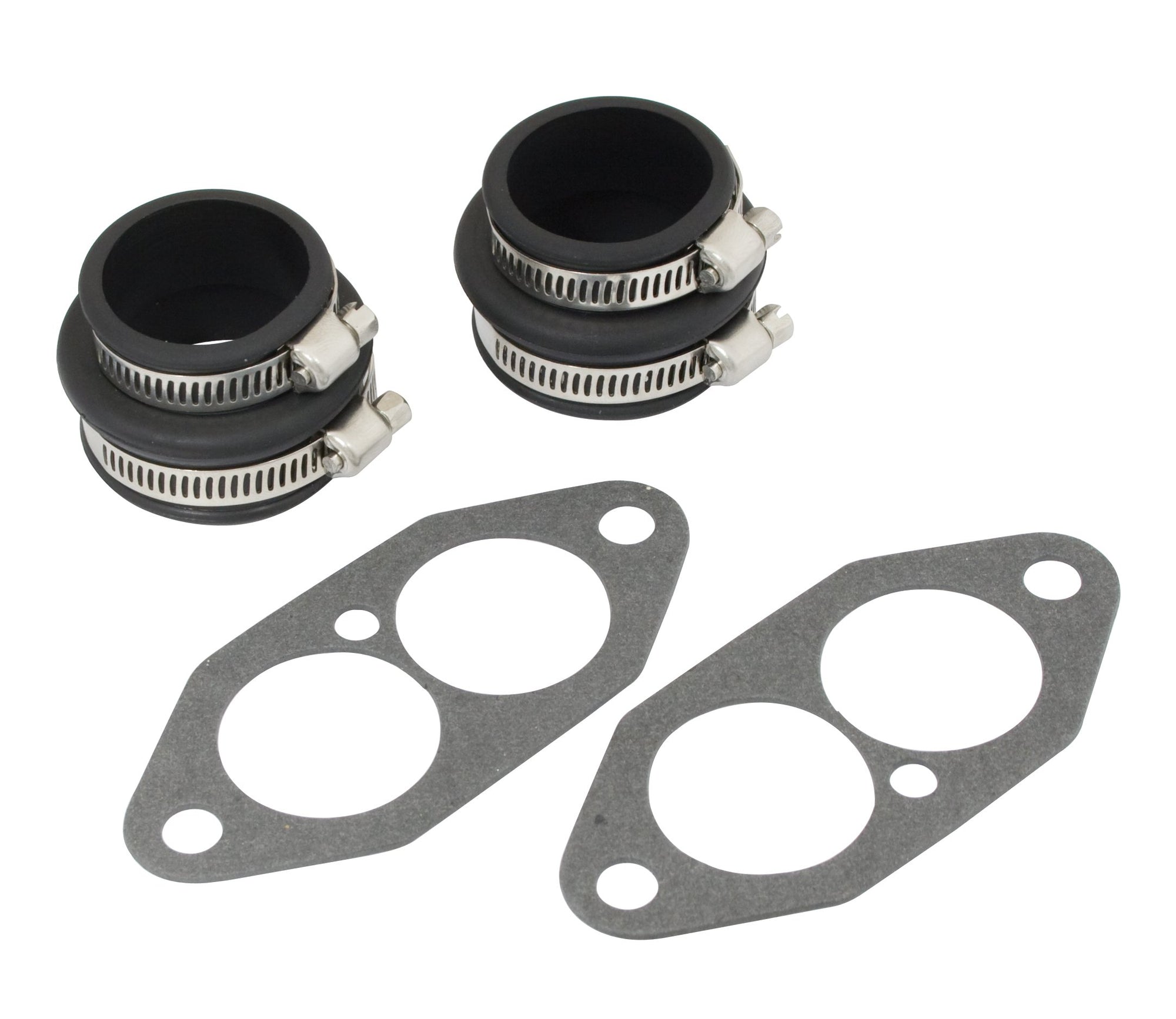 Dual Port Intake Install Kit Boots Clamps Gaskets BLACK