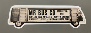 LONG BUS DieCut Mr Bus Co Bumper Sticker 2x6"